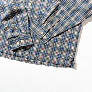 00's TOMMY JEANS ボックスカット コットン チェック L/S シャツ