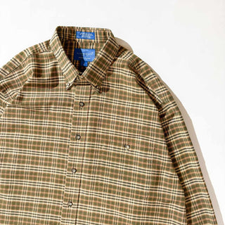 ～00's TOWNCRAFT コットン チェック B.D. L/S シャツ