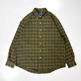 00's TOWNCRAFT コットン チェック ボタンダウン L/S シャツ