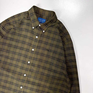 00's TOWNCRAFT コットン チェック ボタンダウン L/S シャツ