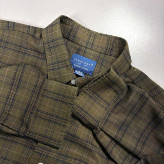00's TOWNCRAFT コットン チェック ボタンダウン L/S シャツ