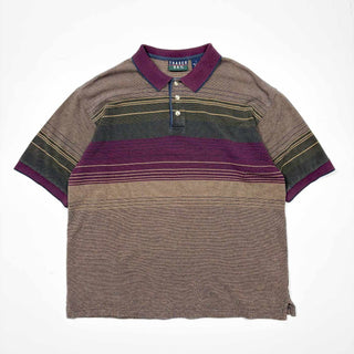 00's TRADER BAY デザイン ボーダー ポロシャツ