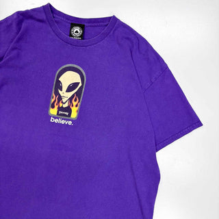00's TRASHER × AWS エイリアン プリント Tシャツ