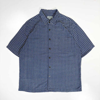 00's TRAVEL SMITH シルク × レーヨン ボックスカット S/S シャツ