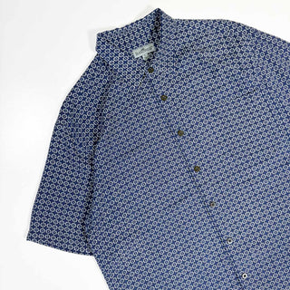 00's TRAVEL SMITH シルク × レーヨン ボックスカット S/S シャツ