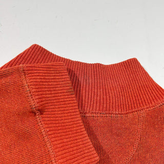 ～00's Tommy Bahama オレンジ×ブラウン リバーシブル ハーフジップ ニット セーター