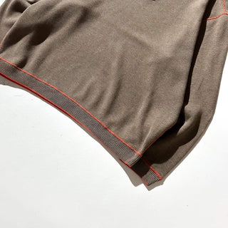 ～00's Tommy Bahama オレンジ×ブラウン リバーシブル ハーフジップ ニット セーター