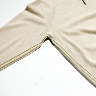 ～00's Tommy Bahama グレージュ×ブラウン リバーシブル ハーフジップ ニット セーター