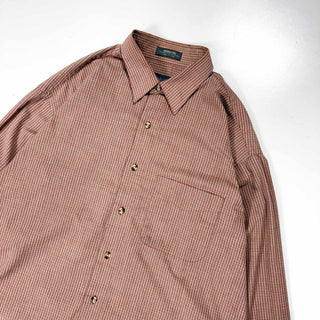 00's VAN HEUSEN コットン チェック L/S シャツ