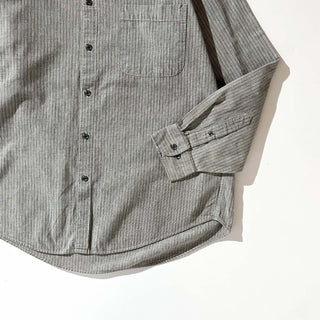 00's Van Heusen  織柄 ストライプ スタンドカラー L/Sシャツ