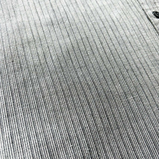 00's Van Heusen  織柄 ストライプ スタンドカラー L/Sシャツ