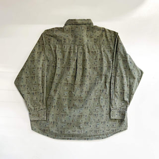 00's WOOLRICH 魚 総柄 ボタンダウン L/Sシャツ