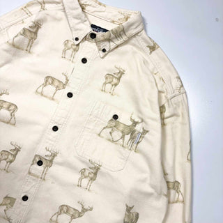 00's WOOLRICH アニマル柄 シャモア L/S シャツ