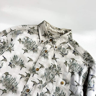 00's WOOLRICH 総柄 ボタンダウン L/Sシャツ