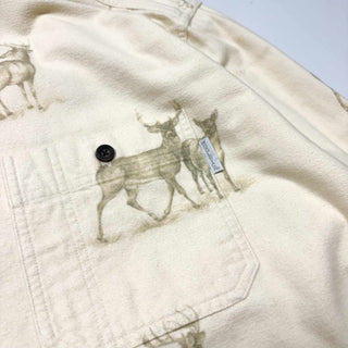 00's WOOLRICH アニマル柄 シャモア L/S シャツ