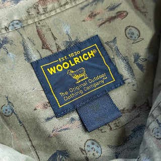 00's WOOLRICH 魚 総柄 ボタンダウン L/Sシャツ