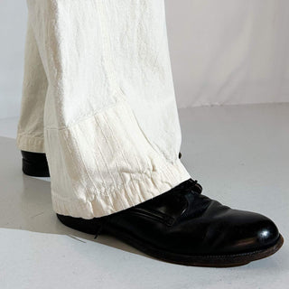 00's〜 オフホワイト ギミック デザイン ボロ ワイド ワーク パンツ