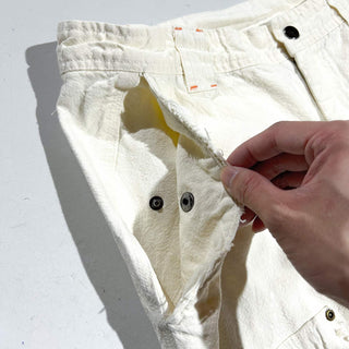 00's〜 オフホワイト ギミック デザイン ボロ ワイド ワーク パンツ