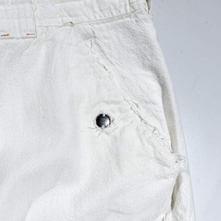 00's〜 オフホワイト ギミック デザイン ボロ ワイド ワーク パンツ