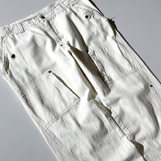 00's〜 オフホワイト ギミック デザイン ボロ ワイド ワーク パンツ