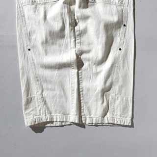 00's〜 オフホワイト ギミック デザイン ボロ ワイド ワーク パンツ