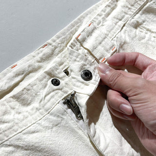 00's〜 オフホワイト ギミック デザイン ボロ ワイド ワーク パンツ