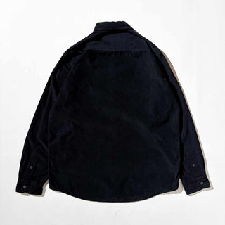 00's～ AMERICAN LIVING コットン コーデュロイ L/Sシャツ(ブラック)