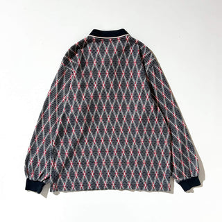 00's アーガイル L/S ニットポロシャツ