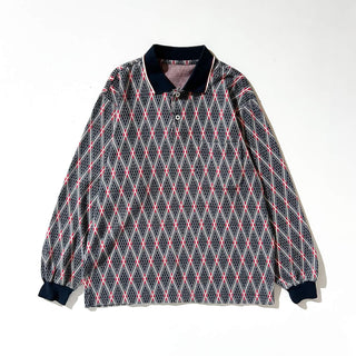 00's アーガイル L/S ニットポロシャツ