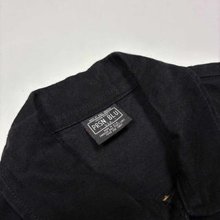 00's～ "made in USA" PRISON BLUES バック刺繍 ブラック デニム カバーオール