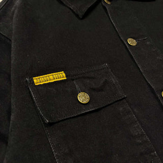00's～ "made in USA" PRISON BLUES バック刺繍 ブラック デニム カバーオール