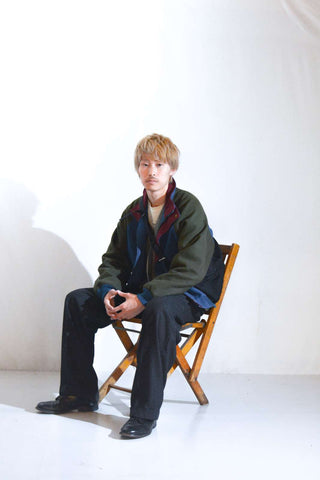 ～00's ポリエステル×レーヨン ゴマ塩 ヘリンボーン 2タック スラックス