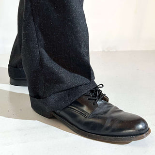 ～00's ポリエステル×レーヨン ゴマ塩 ヘリンボーン 2タック スラックス