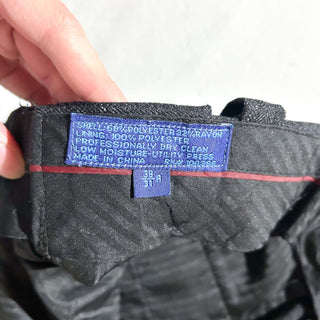 ～00's ポリエステル×レーヨン ゴマ塩 ヘリンボーン 2タック スラックス