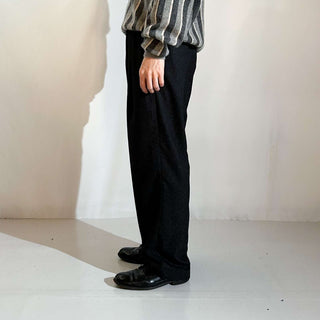 ～00's ポリエステル×レーヨン ゴマ塩 ヘリンボーン 2タック スラックス