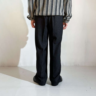 ～00's ポリエステル×レーヨン ゴマ塩 ヘリンボーン 2タック スラックス