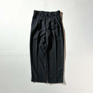 ～00's ポリエステル×レーヨン ゴマ塩 ヘリンボーン 2タック スラックス