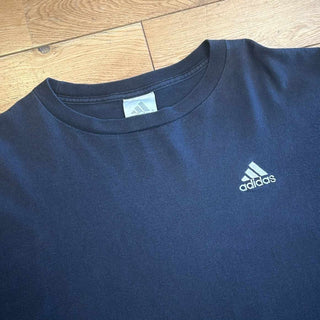00's adidas スウォッシュ 刺繍 Tシャツ