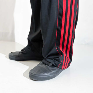00's adidas トラック パンツ(ブラック×レッド)