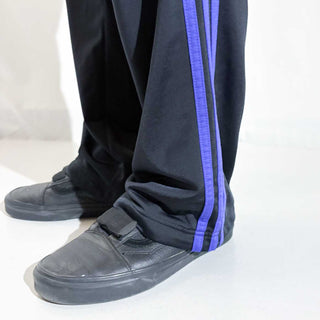 00's adidas トラック パンツ(ブラック×パープル)