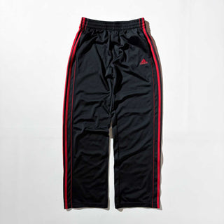 00's adidas トラック パンツ(ブラック×レッド)