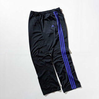 00's adidas トラック パンツ(ブラック×パープル)