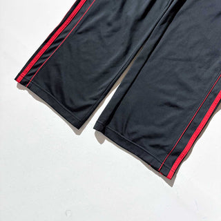 00's adidas トラック パンツ(ブラック×レッド)
