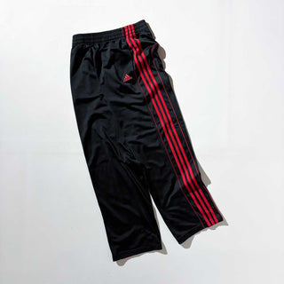 00's adidas トラック パンツ(ブラック×レッド)
