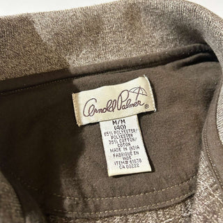 00's arnold parmer チェック 織り柄 L/S ポロシャツ