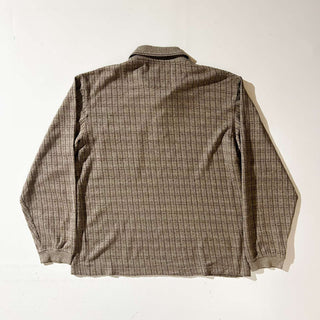 00's arnold parmer チェック 織り柄 L/S ポロシャツ