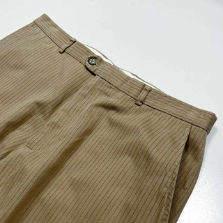 00's claiborne ストライプ コットン ワイド スラックス