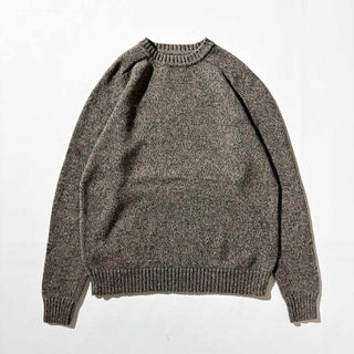 ～00's croft & barrow メランジ コットン ニット セーター(ブラウン×ダークブラウン)