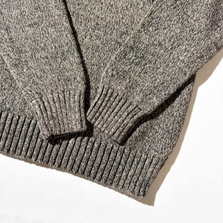 ～00's croft & barrow メランジ コットン ニット セーター(ブラウン×ダークブラウン)