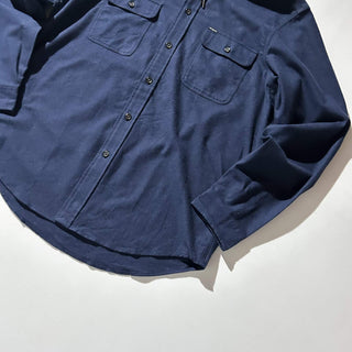 00's "dead stock" 無地 フーデッド シャモア L/Sシャツ